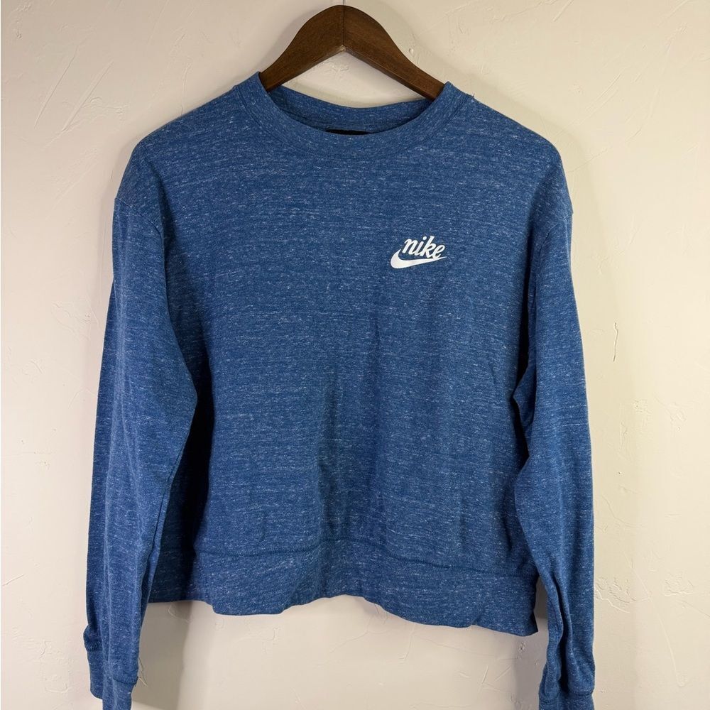 Nike Women's Heather Navy Blue Crewneck Sweatshirt